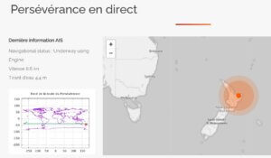 Capture d'écran de la page de suivi en direct de l'expédition